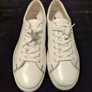 Men's Prada Sneakers, White with Black detail stitching, size 13